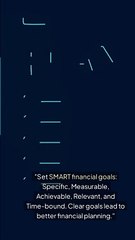 Set SMART Financial Goals