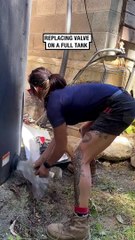 Replacing a valve on a full water tank!   -   the_ladyplumber