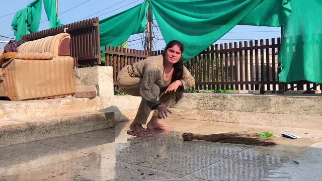 Today Cleaning Washing My Home Roof Pakistani Housewife Life Daily Routine Pak Rural Life