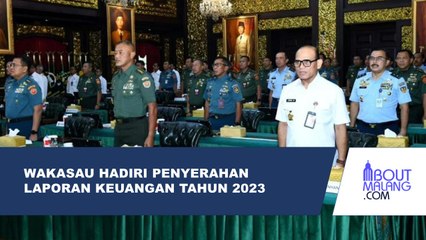 WAKASAU HADIRI PENYERAHAN LHP BPK RI ATAS LAPORAN KEUANGAN TAHUN 2023 DI KEMENTERIAN PERTAHANAN