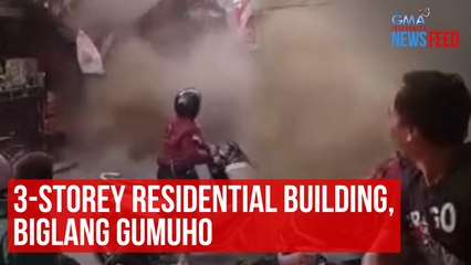 3-storey residential building, biglang gumuho | GMA Integrated Newsfeed