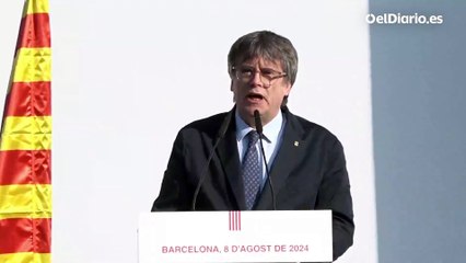Puigdemont, en su regreso a Catalunya: "Un país donde las leyes de amnistía no amnistían tiene un problema de naturaleza democrática"