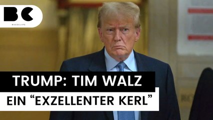 Aufzeichnung: Donald Trump lobte Tim Walz in höchsten Tönen