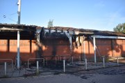 Former Aldi supermarket in Grantham after fire