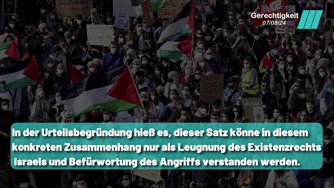 Berliner Gericht bestraft die Verwendung des Hamas-Slogans