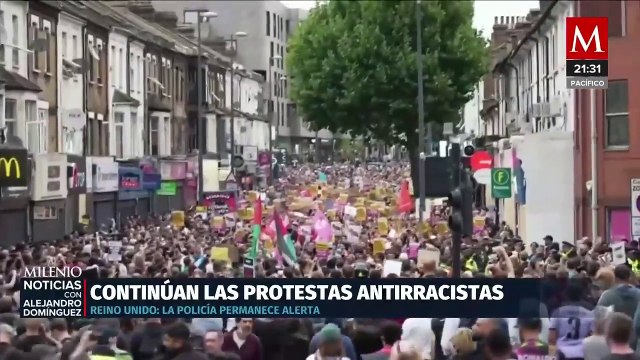 Policía británica en alerta por llamados a protestas contra la migración