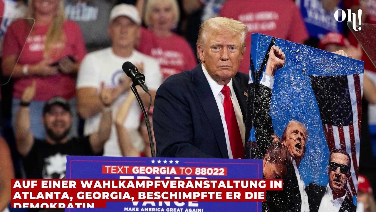 Fieser Schlag gegen Kamala Harris: Donald Trump bezeichnet die Demokratin als 'dumm'