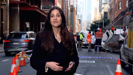 Scaffolding falls from construction site in Sydney CBD