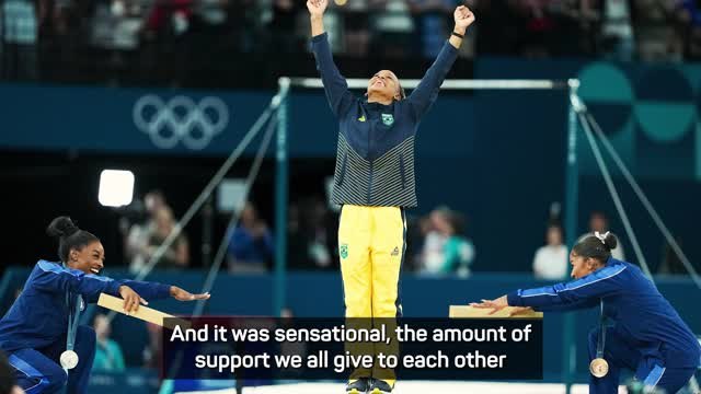 Andrade praises Biles for 'sensational' support