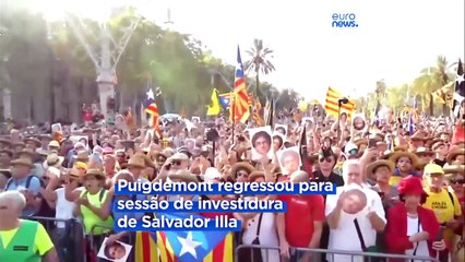 Puigdemont já está em Espanha e foi recebido por multidão