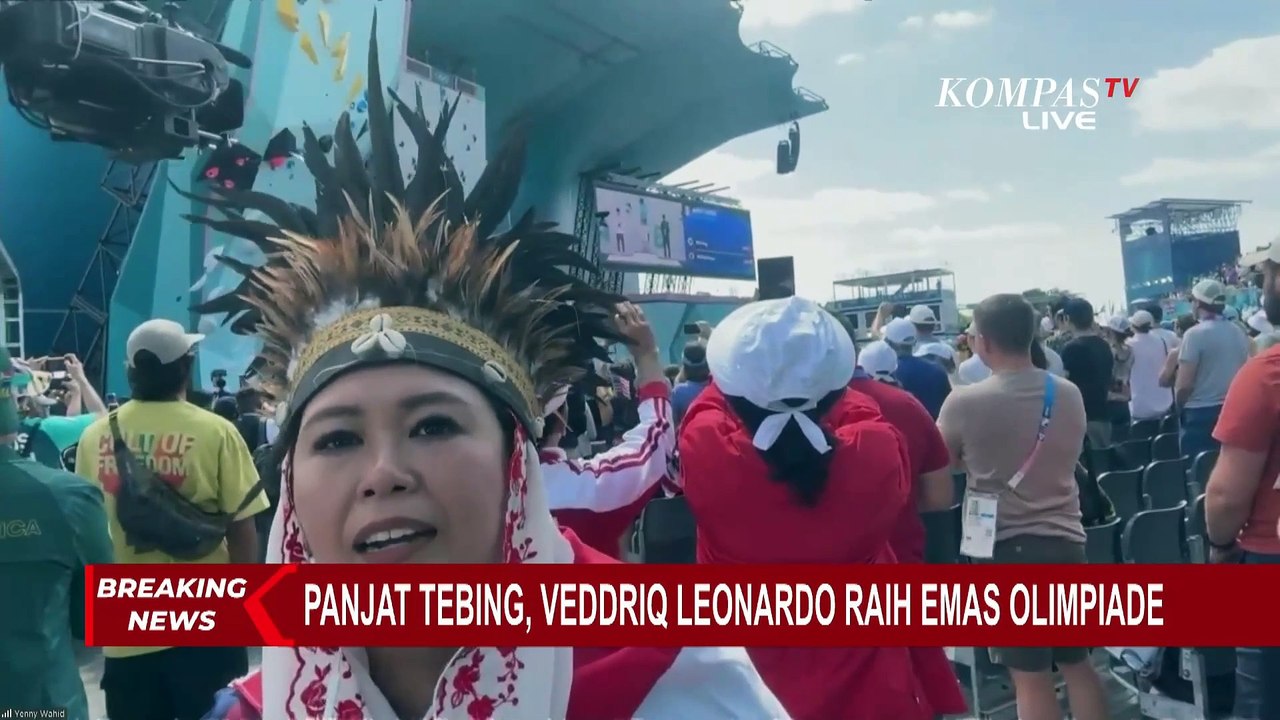Pendukung Bergembira Sambut Medali Emas dari Veddriq Leonardo di Olimpiade Paris 2024