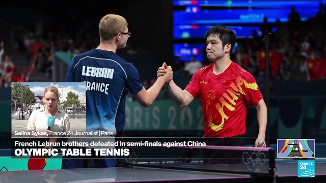 French Lebrun brothers defeated in Olympic table tennis semi-finals against China
