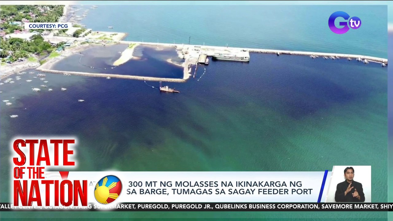 Tinatayang 300MT ng molasses na ikinakarga ng mga truck sa barge, tumagas sa Sagay Feeder Port | SONA