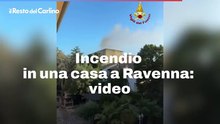 Incendio in un casa a Ravenna: video