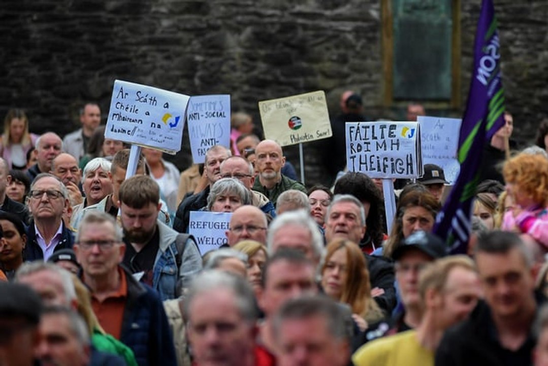 McLaughlin blames ‘explosion of hate’ on ‘far-right agitators’ with ‘racist and fascist’ attitudes and hails Derry anti-racism rally