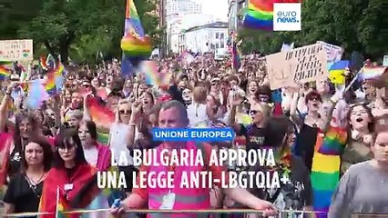 Скачать видео: Diritti Lgbtq+ a rischio in Bulgaria: il Parlamento approva una legge contro la 