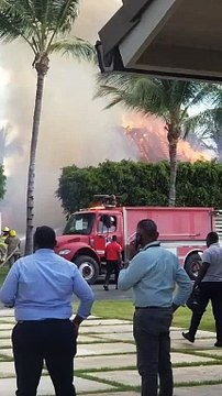 Se incendia villa de Marc Anthony en Casa de Campo, La Romana