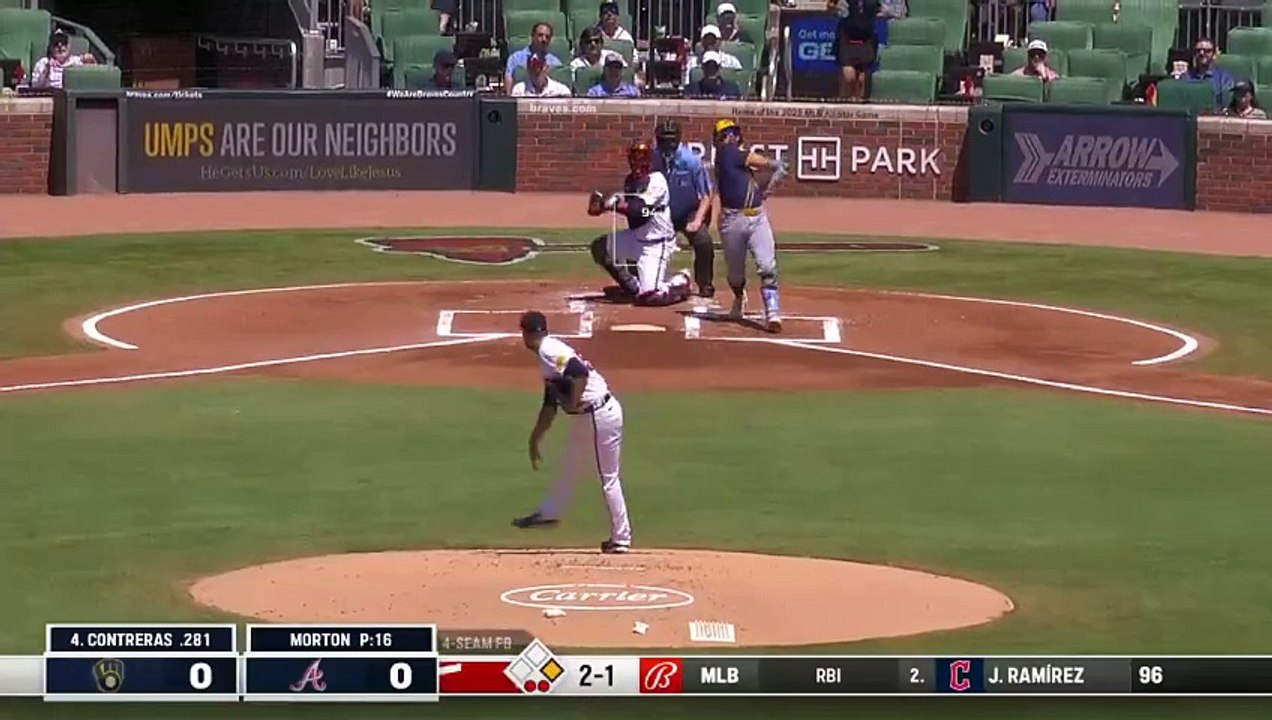 MLB: William Contreras aplica la ley del ex y castiga a los Bravos con este tablazo