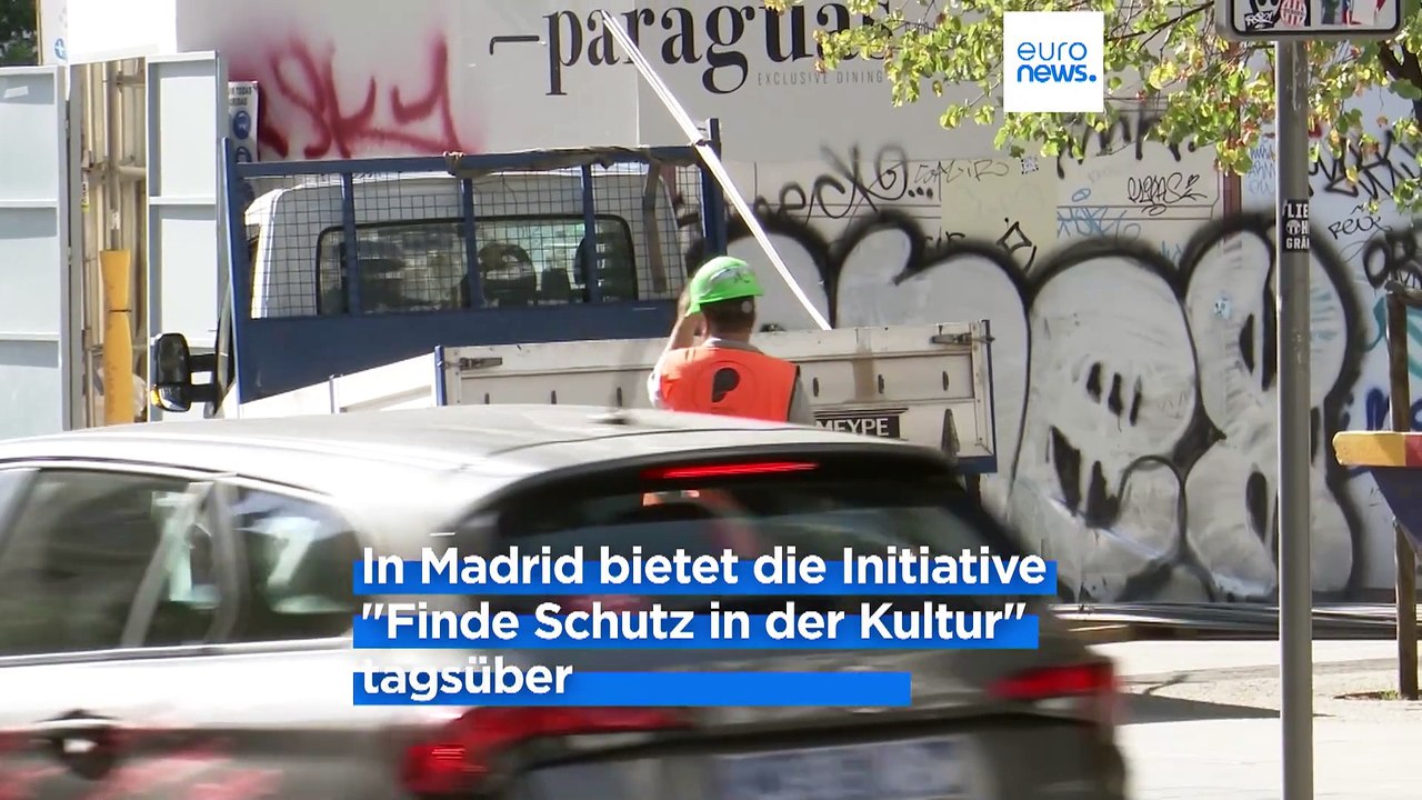 Glühende Hitze in Spanien: Bewohner von Madrid fliehen tagsüber in Kinos und Museen