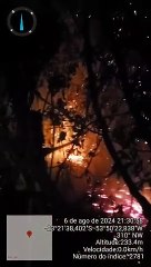 Combate a grande incêndio próximo de Porto Camargo durou uma noite e um dia