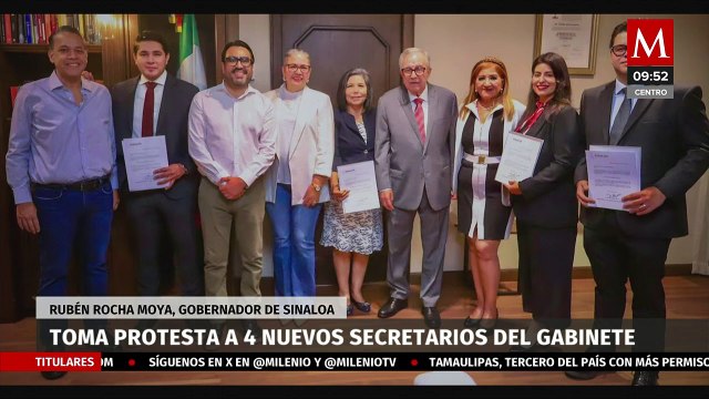 Rubén Rocha formaliza cambios en el gabinete de Sinaloa con 4 nuevos secretarios que rinden protesta