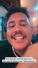 Amigos? Lucas Buda e Mani Rego aparecem juntos em restaurante no RJ