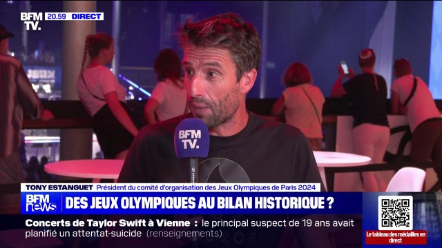 Tony Estanguet (président du comité d'organisation des JO de Paris): On est en train de dépasser très largement le record historique du nombre de spectateurs pour des Jeux olympiques