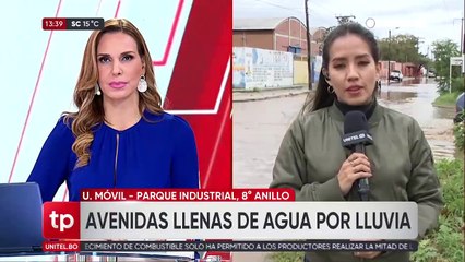 Tras lluvias en la capital cruceña, varias calles quedaron bajo el agua