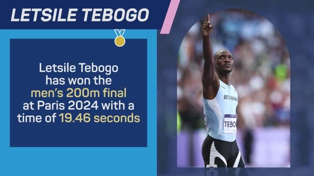 Medal Alert - Letsile Tebogo wins men's 200m gold