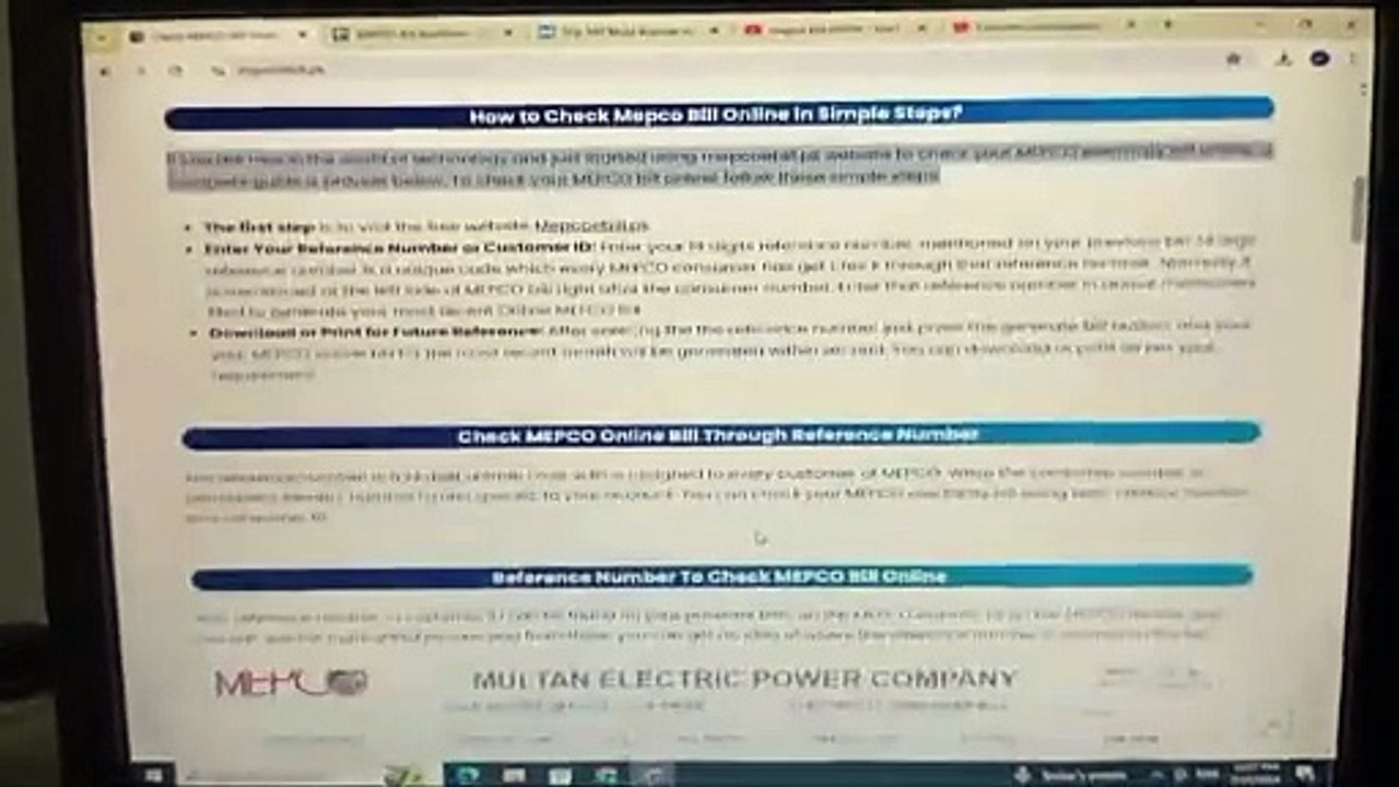 Mepco bill