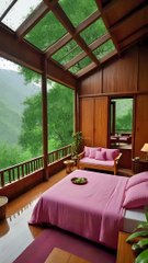 Peaceful place with stormy weather. #bedroom #rain #living #vacatios #viral #amazing #lovely #unique