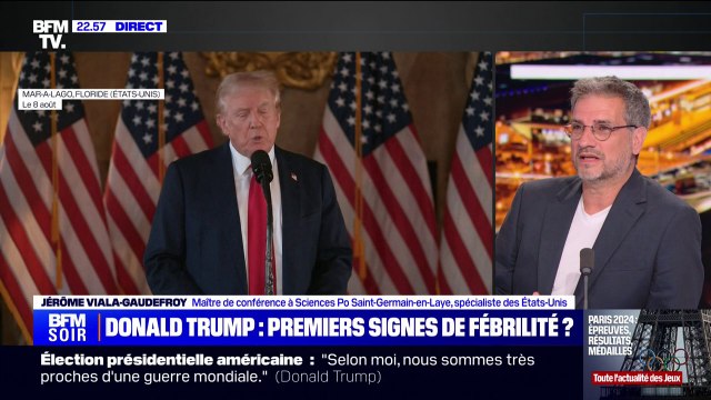 Jérôme Viala-Gaudefroy (spécialiste des États-Unis), sur la conférence de presse de Donald Trump: Ce qu'on a vu, c'est un Donald Trump sur la défensive, il était assez nerveux