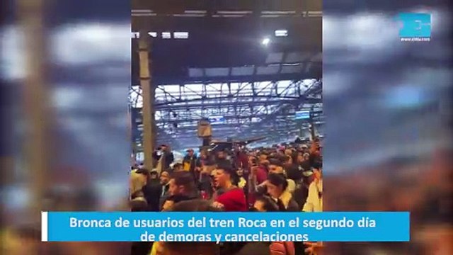 Bronca de usuarios del tren Roca en el segundo día de demoras y cancelaciones
