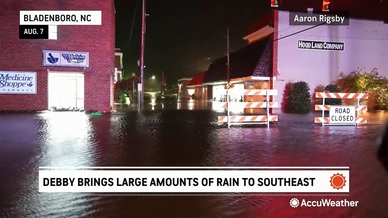 Debby's flooding continues in the Carolinas