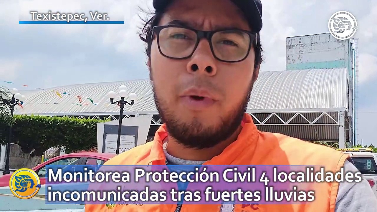 Monitorea Protección Civil 4 localidades incomunicadas tras fuertes lluvias en Texistepec
