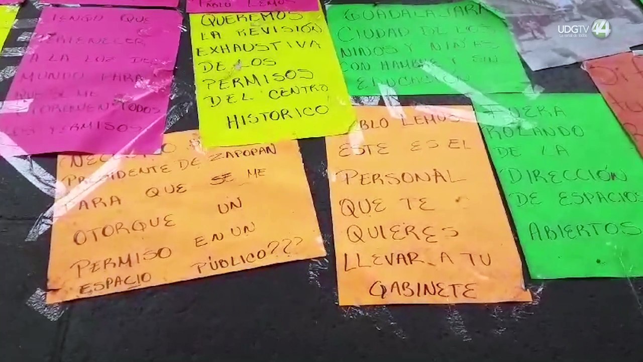 Ambulantes no retiraron el plantón frente a la presidencia; lo harán hasta tener permisos en la mano