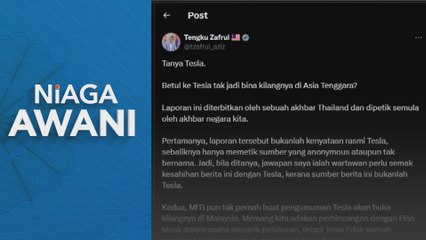 Tesla tidak pernah buat komitmen buka kilang di Malaysia - Tengku Zafrul