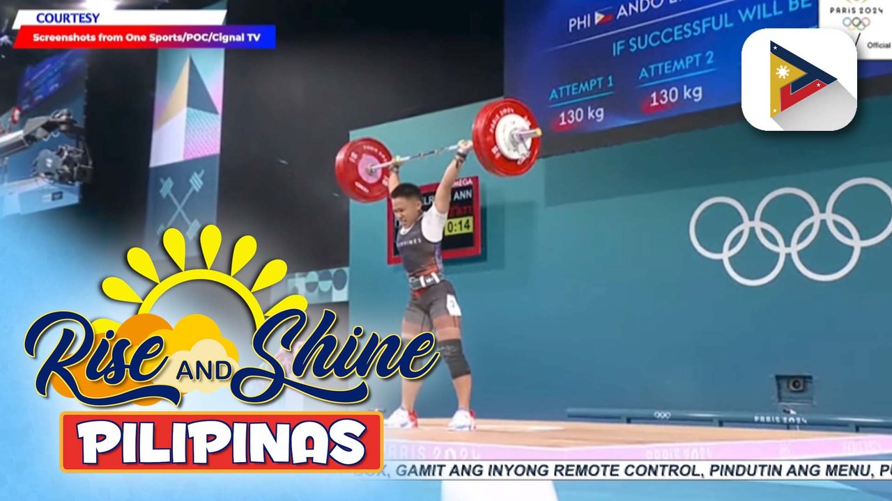 Elreen Ando, nagtapos sa ika-anim na pwesto sa #2024ParisOlympics Women's 59kg Weightlifting Division