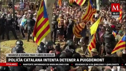 El exmandatario español se marcha antes de que las autoridades lo detengan después de un discurso