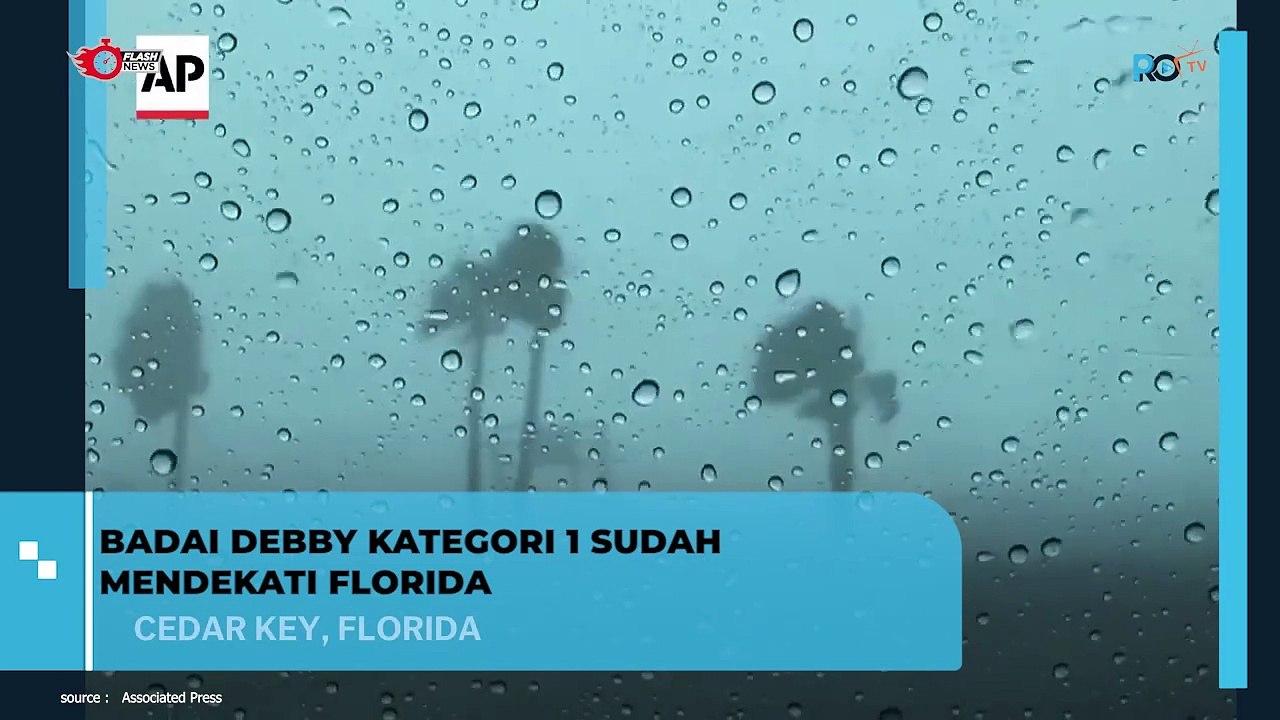 Badai Debby Kategori 1 Mendekati FLorida