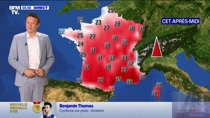 Download Video: Toujours six départements en vigilance orange canicule dans le sud-est du pays, alors que le nord sera traversé par de faibles précipitations ce vendredi