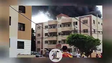Incendio afecta parque de zona Franca Víctor Espaillat Mera, en Santiago