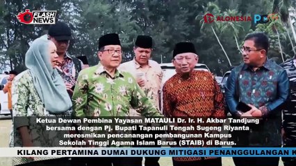 Akbar Tandjung Resmikan Pencanangan Pembangunan Kampus Sekolah Tinggi Agama Islam di Barus, Tapanuli Tengah