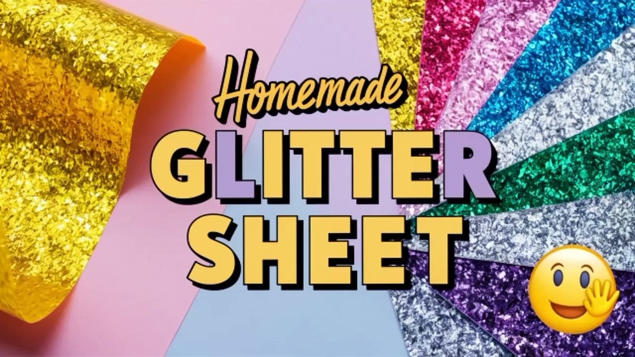 Homemade Glitter Sheet |  Homemade DIY glitter paper sheet |  How to make glitter sheet at home