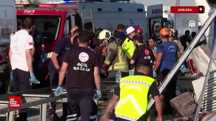 Ankara'da otobüs köprüye saplandı: Çok sayıda ölü ve yaralı var
