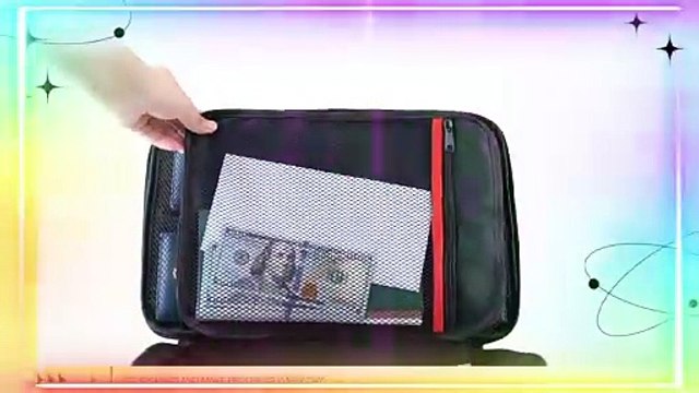 Fireproof Document Bag (16 x 11 x 5 inch) with Lock & Reflective Strip, Fireproof Document Lock Box with Shoulder Strap, Multi-Layer Important Document Safe Storage, Fire Safe File Organizer