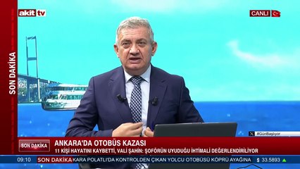 Ankara'da otobüs üst geçidin ayağına çarptı