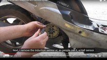 How to remove and install a generator on a Chinese scooter.
