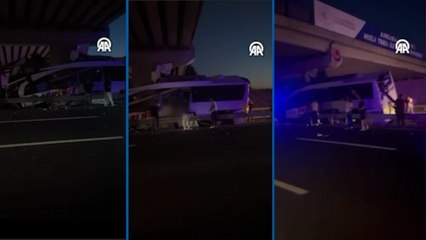 Ankara'daki otobüs kazasının ilk anları