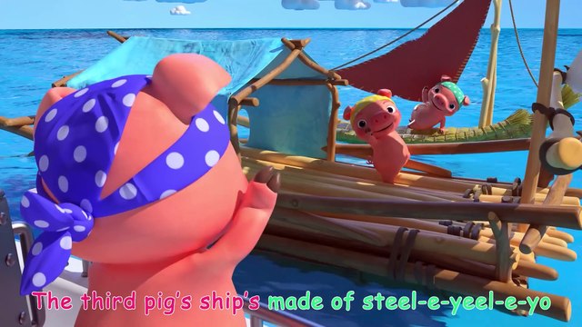 Three Little Pigs Pirate Costume Version _ CoComelon Animal Time _ Animals for Kids